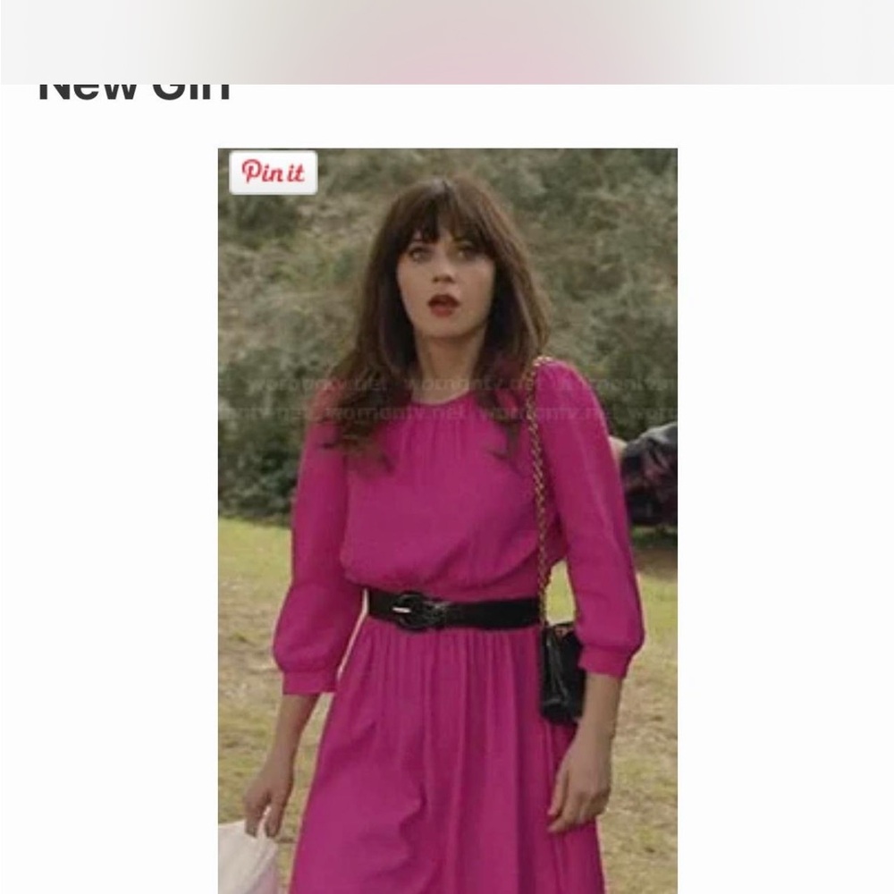Hot Pink Kate Spade Stunning Dress ASO Zooey Deschanel 4